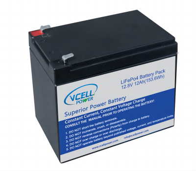 12V 12Ah Deep Cycle Lithium Lifepo4 Battery With BMS