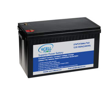 12V 300Ah 3.84KWh Deep Cycle LiFePo4 Battery For RV, Solar, Marine, Off-Grid Sys
