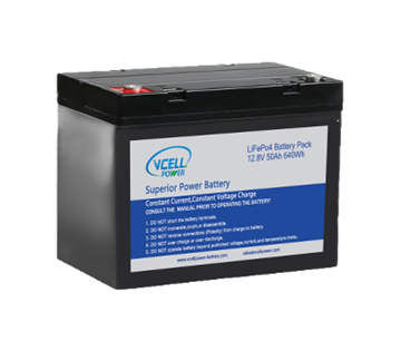 LiFePO4 12V 50Ah Deep Cycle Battery, 4000+ Cycles