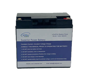 24V 15Ah Akku Deep Cycle Rechargeable LiFePo4 Battery With ABS Case