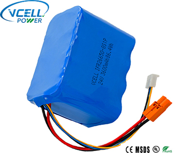 24V 3600mAh IFR26650 LiFePO4 Battery Pack
