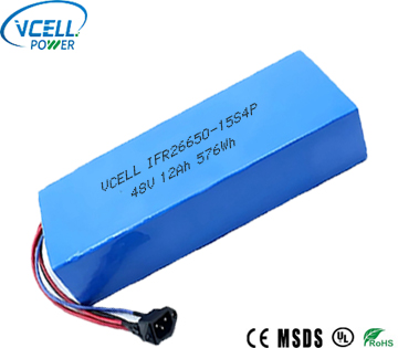 48V 12Ah Rechargeable Lithium Battery Pack