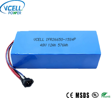 48V 12Ah Rechargeable Lithium Battery Pack