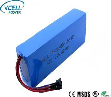 48V 12Ah Rechargeable Lithium Battery Pack